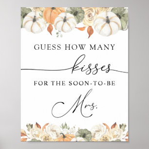 How Many Kisses for the Soon to be Mrs Sign