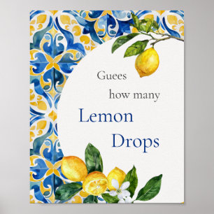 How many lemon drops 25th Birthday Poster