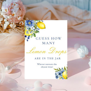 How many Lemons Drops Bridal Shower Game Sign