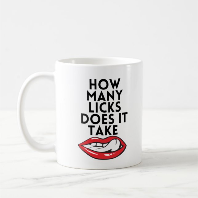 How many licks does it take coffee mug (Left)