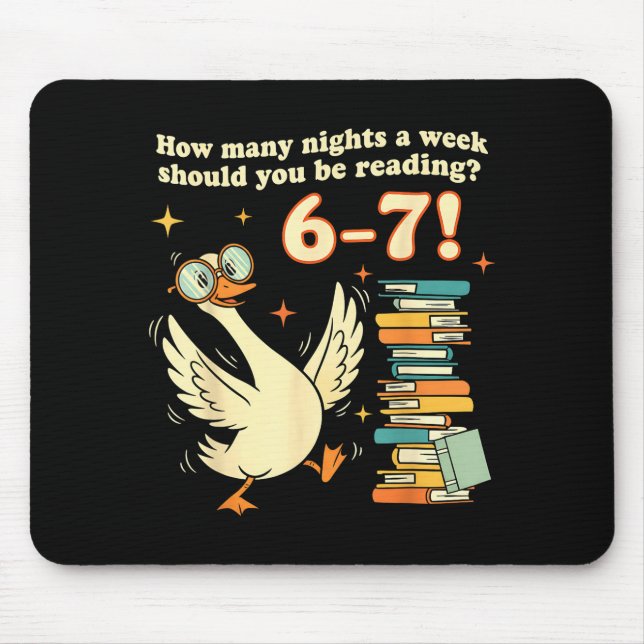 How Many Night A Week Should You Be Reading 67 Tea Mouse Pad (Front)