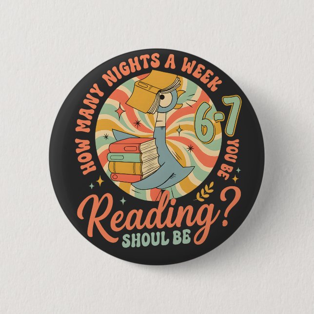How Many Nights a Week Should You Be Reading? 67 2 Inch Round Button (Front)