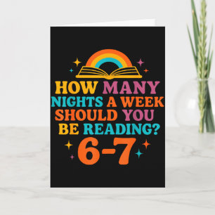 How Many Nights A Week Should You Be Reading 67 Me Card