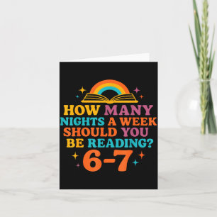 How Many Nights A Week Should You Be Reading 67 Me Card