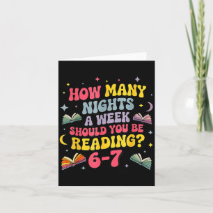 How Many Nights A Week Should You Be Reading 67 Me Card