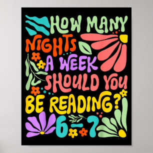 How Many Nights A Week Should You Be Reading 67 Me Poster