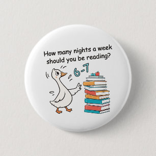 How Many Nights a Week Should You Be Reading 6-7 2 Inch Round Button