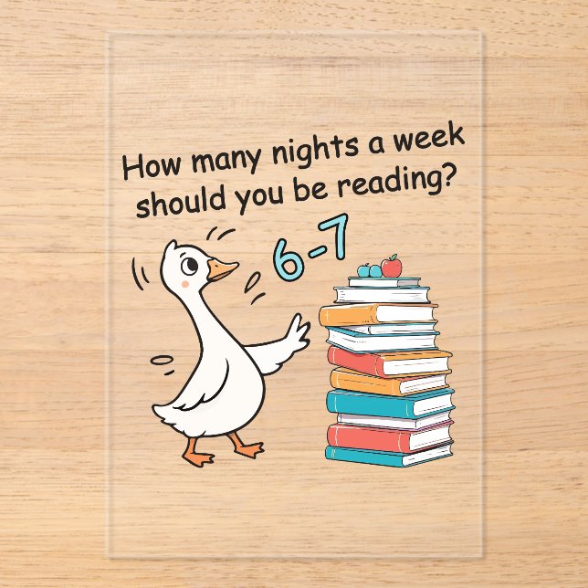 How Many Nights a Week Should You Be Reading 6-7 Acrylic Invitations (Front)