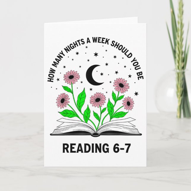How Many Nights A Week Should You Be Reading 6-7 B Card (Front)