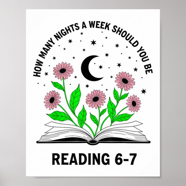 How Many Nights A Week Should You Be Reading 6-7 B Poster (Front)