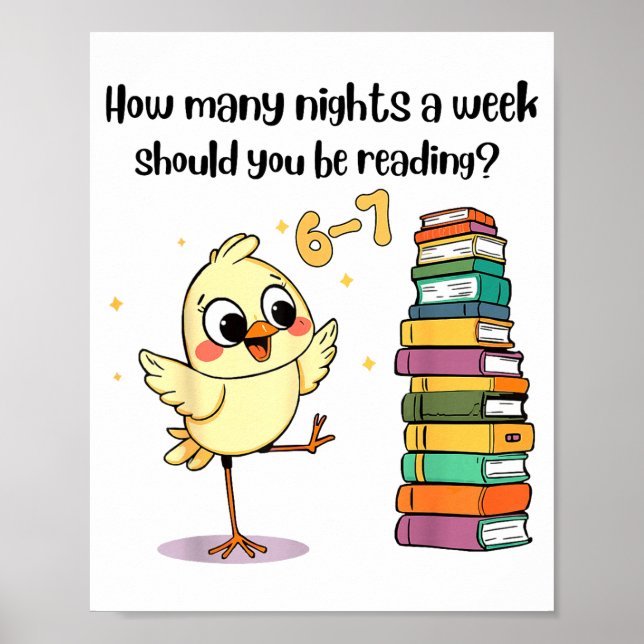 How Many Nights A Week Should You Be Reading_ 6–7  Poster (Front)