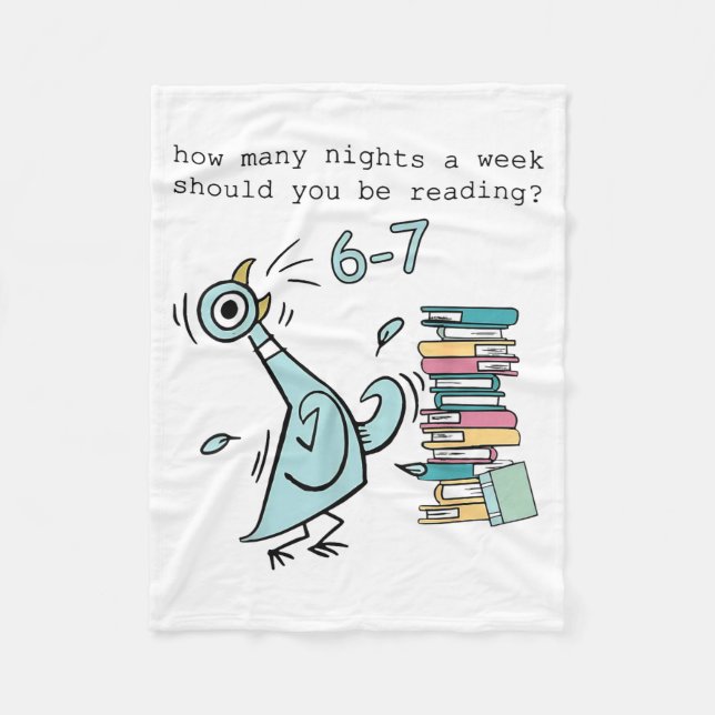 How Many Nights A Week Should You Be Reading 6 7 S Fleece Blanket (Front)