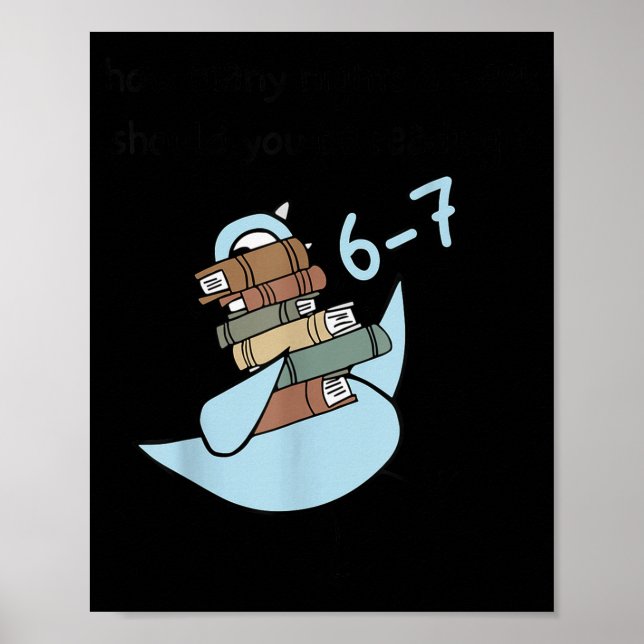 How Many Nights A Week Should You Be Reading 6-7 S Poster (Front)