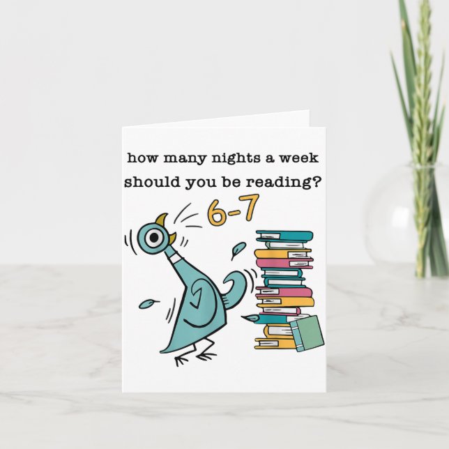 How Many Nights A Week Should You Be Reading 6-7 T Card (Front)