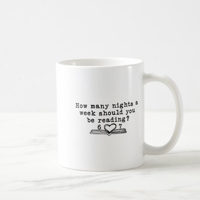 How Many Nights A Week Should You Be Reading 6-7 T Coffee Mug (Right)