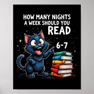 How Many Nights A Week Should You Read_ 6–7 Fun Bl Poster
