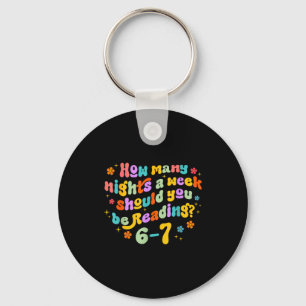 How Many Nights Reading 67 Funny Meme Six Seven Te Keychain