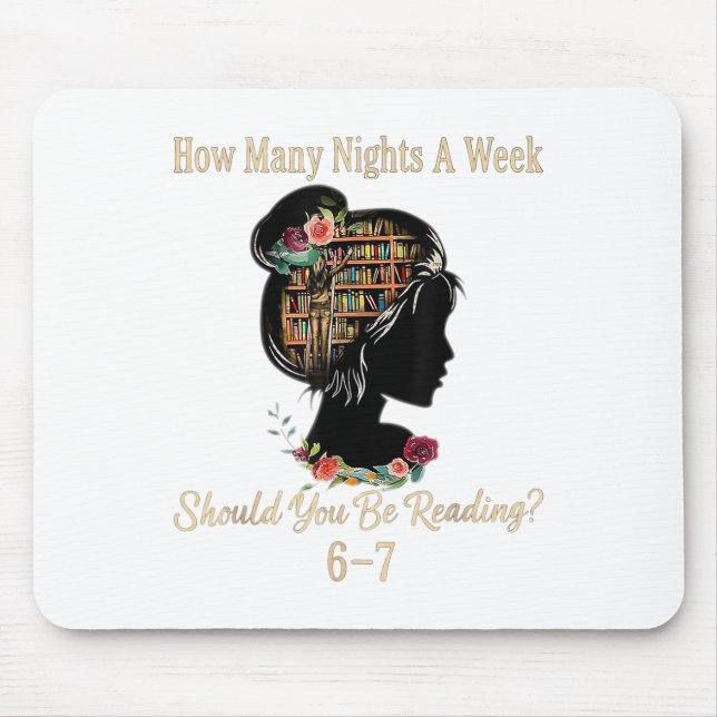 How Many Nights Reading 67 Funny Meme Six Seven Te Mouse Pad (Front)