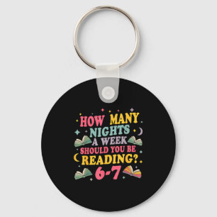 How Many Nights Reading 67 Meme Six Seven Teacher  Keychain
