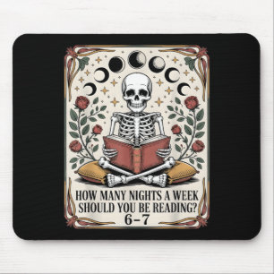 How Many Nights Reading Meme 6 7 Funny Book Lover Mouse Pad