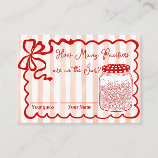 How Many Pacifiers are in the Jar Enclosure Card