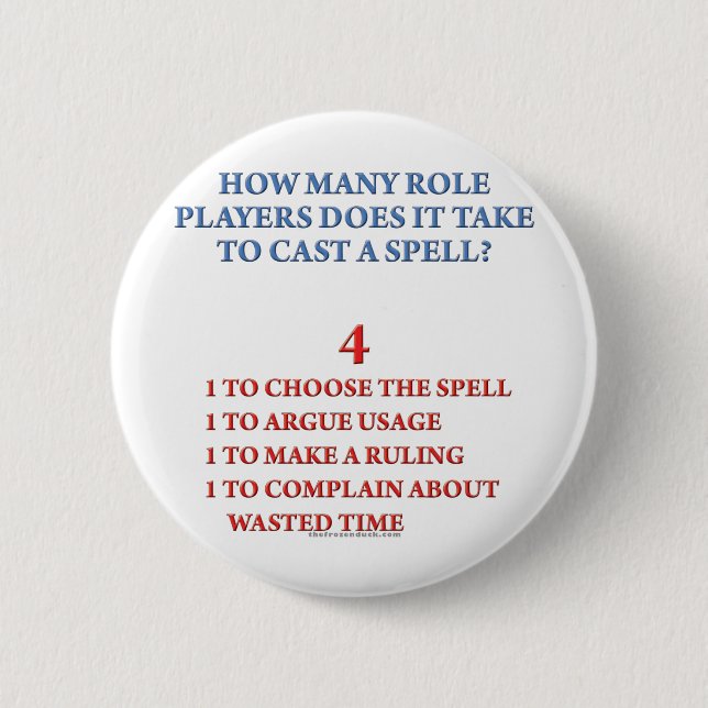 How Many Players to Cast a Spell 2 Inch Round Button (Front)