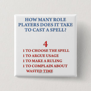 How Many Players to Cast a Spell 2 Inch Square Button