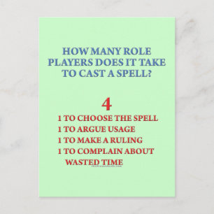 How Many Players to Cast a Spell Postcard