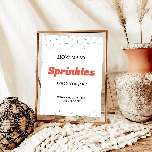 How Many SPrinkles In the Jar Baby Shower Game  Poster (Creator Uploaded)