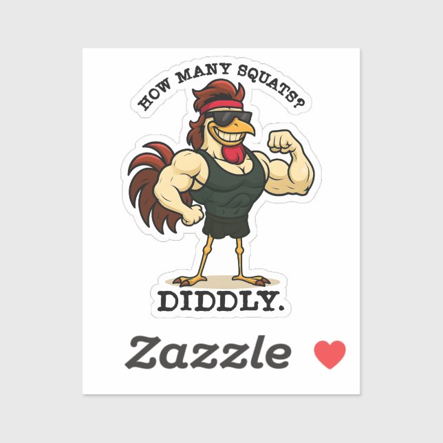 How Many Squats? Diddly – Funny Rooster Gym (Sheet)