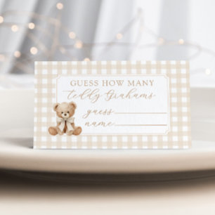 How many teddy grahams baby shower game enclosure card