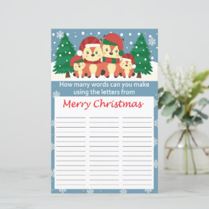 How many words can you make from Merry Christmas