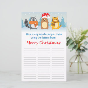 How many words can you make from Merry Christmas