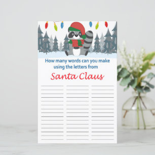 How many words can you make from Sanda Claus
