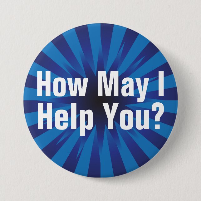 How May I Help You Starburst Ask Me Text Button (Front)