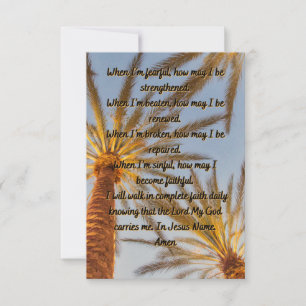 How May I Prayer Flat Greeting Card