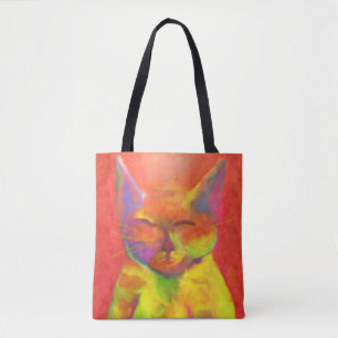 How may you serve me? Cat Art Tote Bag
