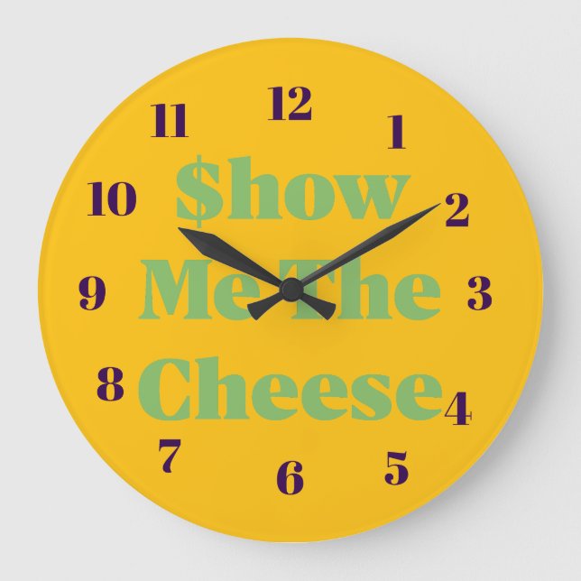 $how Me The Cheese Large Clock (Front)