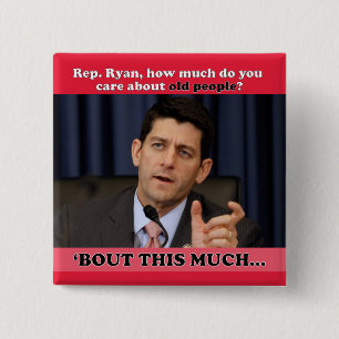 How Much Do You Care About Old People? 2 Inch Square Button
