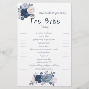 How much do you know The Bride Trivia Card Flyer