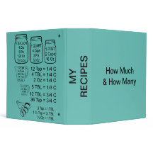 How Much & How Many Recipe Binder