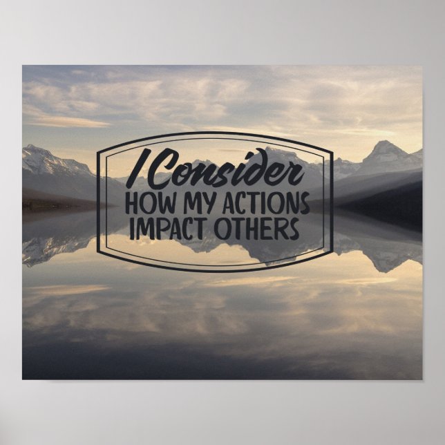 How My Actions Impact Others Poster (Front)