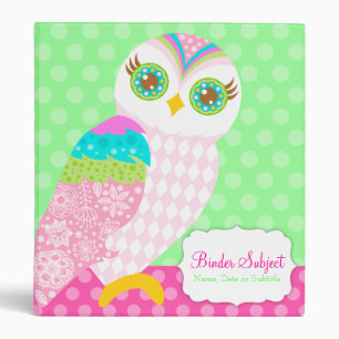 How Now Baby Pink Owl? Binder