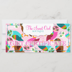 How Now Little Owls? Gift Certificate