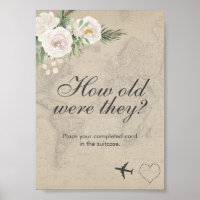 How Old Bridal Shower Travel Theme Party  Poster