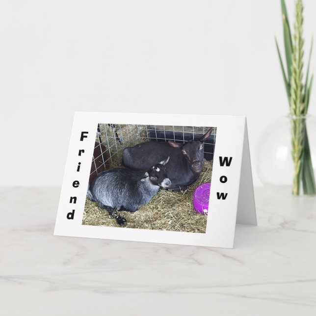 HOW OLD R U SAYING YOU ARE THIS YEAR FRIEND? CARD (Front)