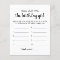 How old was Birthday girl Birthday Party game