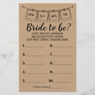 How old was She rustic shower bilingual game