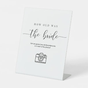 How Old Was the Bride - Bridal Shower Sign