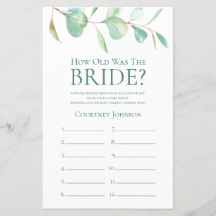 How Old Was The Bride Eucalyptus